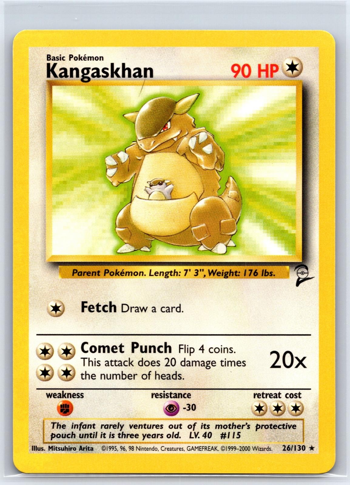 Kangaskhan 26/130 Rare Base Set 2 Pokemon NM/M