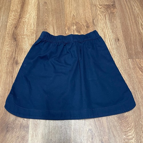 Crewcuts J.Crew Girls Solid Navy Blue Cotton Pull On Mini Skirt Size Large/12 - Picture 2 of 6