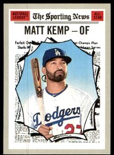 Matt Kemp 2019 Topps Heritage #366 Dodgers MLB READ FREE SHIPPING AutographDen