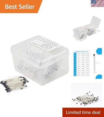 NTC Thermistors 100PC Assortment Kit - 10 Resistance Values for Precision