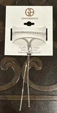 Giani Bernini Cubic Zirconia Adjustable Tennis Bracelet in Sterling Silver NEW
