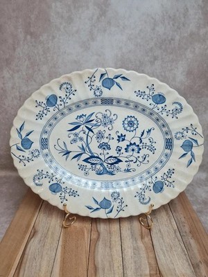 J&g Meakin Blue Nordic Teller oval Eisenerde blau englisch