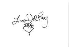 Lana Del Rey Signed Autographed 6x4 inch white card with COA