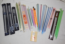 Lot of 21 Assorted Knitting Needles Boye Hero Susan Bates Leisure Arts used vtg