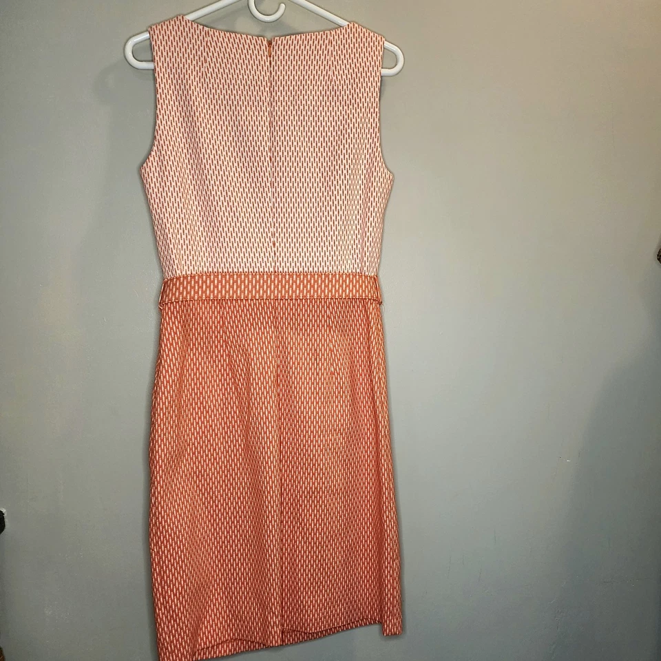 夏季迷你连衣裙,充满活力的橙色和白色,复古 Twee Calvin Klein S 码(est.) — 第 2/4 张图片