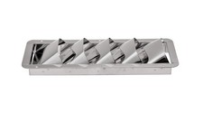 attwood 1488-5 Corrosion-Resistant Stainless Steel Marine Louvered Vent, Silver,