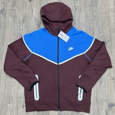 Nike Tech Fleece Windrunner Hoodie Sweater Size 2XL MensBurgundy Crush Blue 160