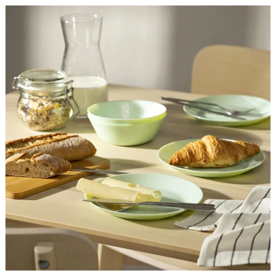 IKEA OFTAST Light Green Dinnerware Set – Plates Bowls Side Plates 6/12/18 Pcs - Image 3 of 3