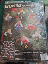 VTG BUCILLA Angels Set of 50 Felt Ornaments Kit 83628 Christmas Needlecraft NIP