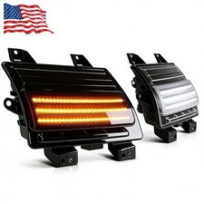 2x Bumper Led Lights Sequential Turn Signal Drl For Jeep Wrangler Jl Sport 4door
