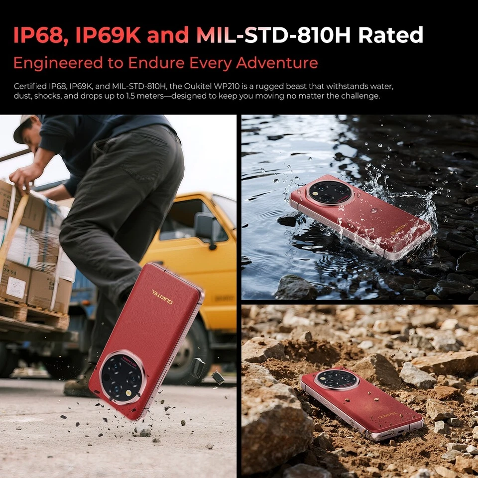 OUKITEL WP210 5G Rugged Phone 6.7'' 36GB+512GB 8800mAh 45W 108MP NFC Android 15 - Image 3 of 4