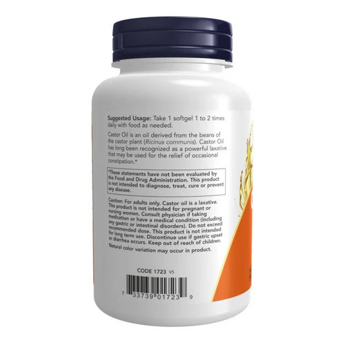 Castor Oil 120 Softgels 650 Mg by Now Foods