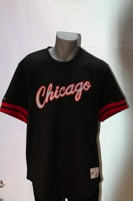 Mitchell Et Ness T-Shirt En Maille Réfléchissante NBA CHICAGO BULLS Neuf - Photo 1/4