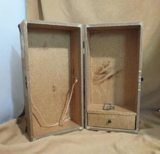 Anitque Doll Travel Trunk Madame Alexander Brass Corners Travel Stickers