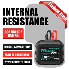 Wireless Car Battery Tester TOPDON BTMobile Pros for 12V/24V Auto Boat ATV SUV