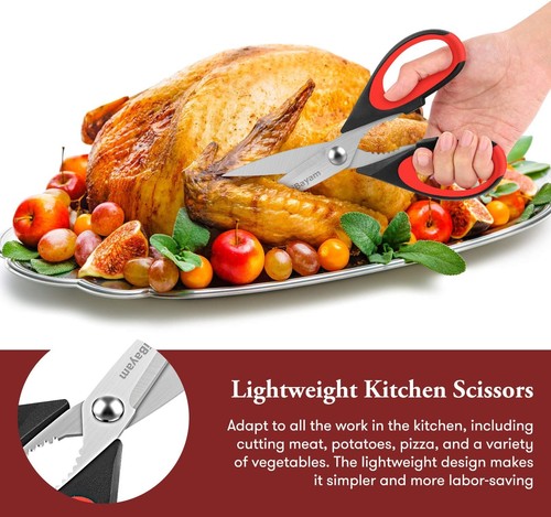 iBayam Kitchen Scissors All Purpose Heavy Duty, Kitchen Utensils Set, Stainless - Picture 5 of 8