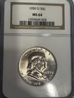 1959 D Half Dollars Franklin NGC MS-64