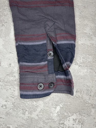Carhartt Rugged Flex Flannel Fleece Lined Shirt – Stripe, Size S (New with Tags) - Picture 9 of 16