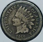 1860 Indian Head Cent Fine Detail Porous #3