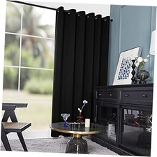 Sliding Door Curtains 80 Inches Wide - Extra Wide Curtain 80x84 Inch Black