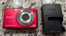 Sony Cyber-shot DSC-W230 12.1MP Pink Compact Camera Works tested with Charger