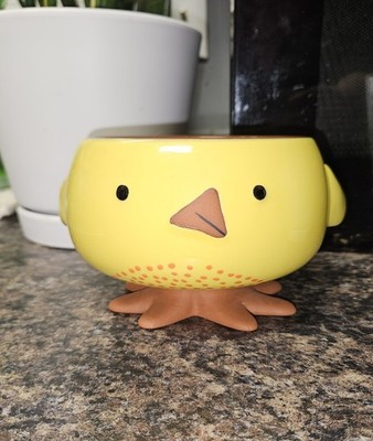 Hallmark Inspirations Spring Easter Chick Footed Candy Serving Dish Bowl Planter