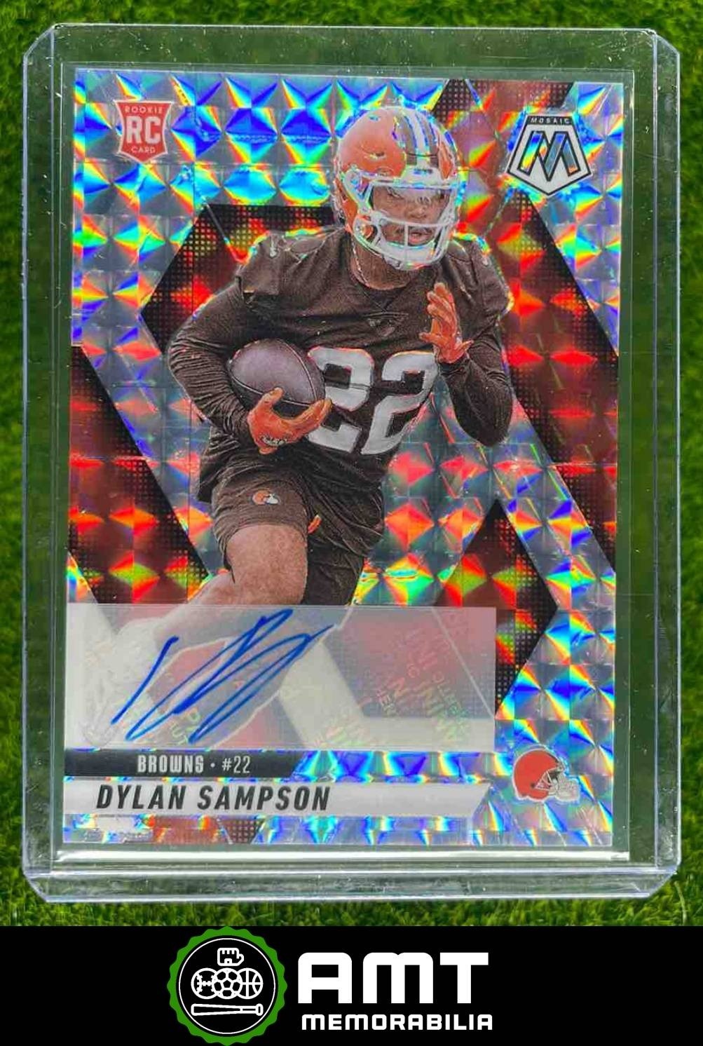 Dylan Sampson RC 2025 Panini Mosaic Rookie Auto Cleveland Browns #355