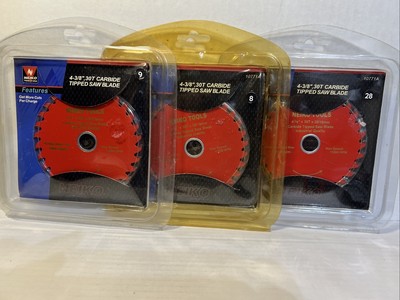 3 - NEIKO TOOLS 4-3/8'' CARBIDE TIPPED 30T CIRCULAR SAW BLADES NOS