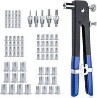 Kit 86 Pezzi Rivettatrice Per Inserti Filetti M3 M4 M5 M6 M8 Rivetti Filettati