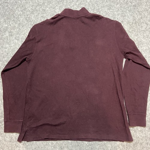 Suéter Polo Ralph Lauren Para Hombres LT Granate Estate Costilla Cuarto Cremallera Carne Poni Alto - Imagen 7 de 9