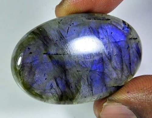 42,4 Cts. Pierre Précieuse Labradorite Bleue À Éclats Forme Ovale S-4178
