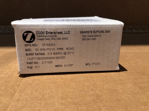 Zook Enterprises CF164263 Graphite Rupture Disk - 50 MM-PN10 - Picture 4 of 6