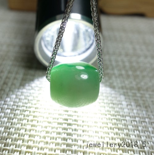 Small Certified Green Burma 100% Natural A jadeite Jade LuLuTONG 路路通 转运珠 - Picture 2 of 24