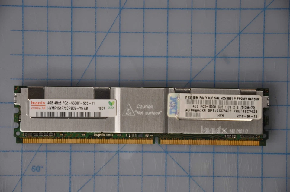IBM x3650 (7979-xxx,1914) 4GB PC2-5300 DDR2 667MHz FBDIMM Memory 46C7423 - Image 2 of 2