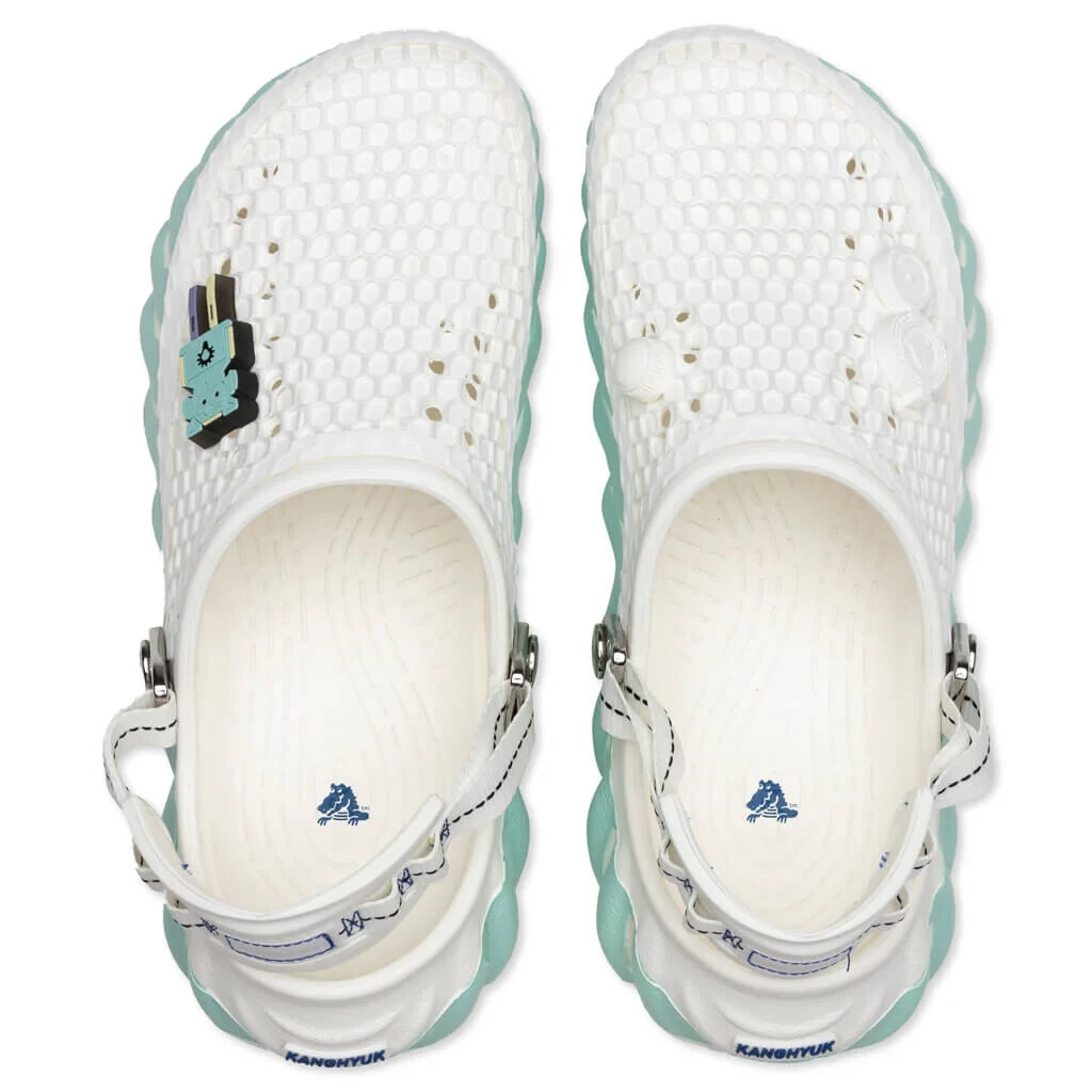 KANGHYUK x Crocs Echo Clog Limited Ed, Blue/White, US Men's Size