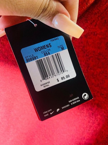 Nike Hypernatural Women's Fleece Pullover Hoodie, Red Heather, Medium - Bild 6 von 6