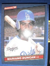 1986 Donruss Mariano Duncan RC Los Angeles Dodgers #128 ROOKIE FREE SHIPPING MVP