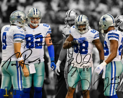 Tony Romo Jason Witten Dez Bryant DeMarco Murray Signed Photo