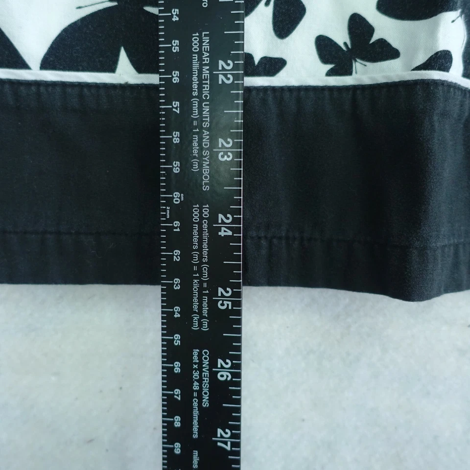 Blusa Médica Dickies Mujer XS Patrón Mariposa Negra Blanca Manga Corta Algodón Foto 4 de 4