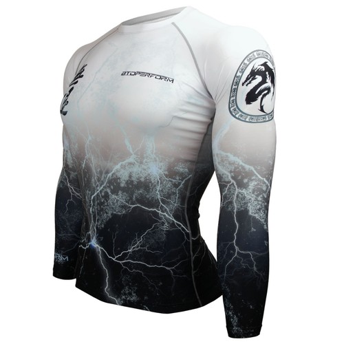 BTOPERFORM Compression shirt Base Layer Under Skin Tight Rash guard MMA Gym S-1 - Picture 42 of 44
