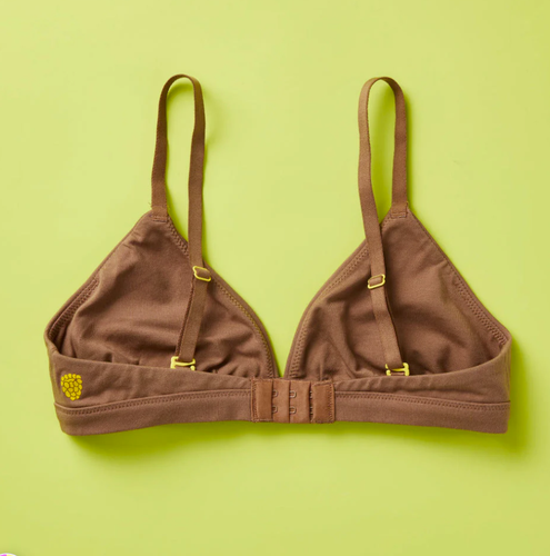 Yellowberry Joey Pima Cotton/Spandex Triangle Bra Girls Medium Mocha Brown - 第 11/14 張圖片