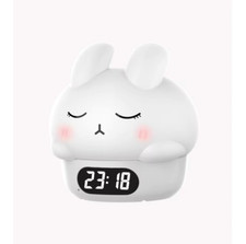 Cute Bunny Night Light & Alarm Clock – Ideal for Kids' Rooms & Decor