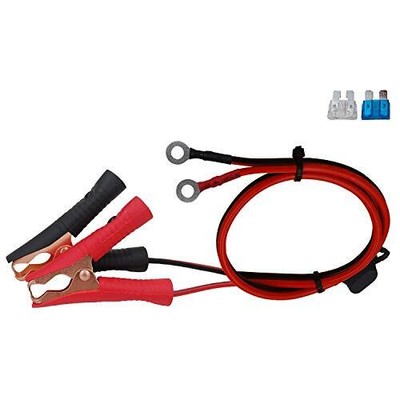 1.6Ft/0.5M 16 AWG Extension Cord Eyelet Terminal with Battery Clamp 12V/ 24V Bat
