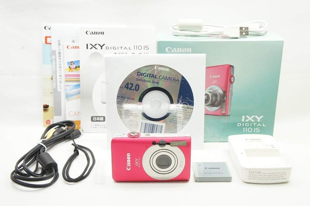 Canon IXY DIGITAL 110 IS 10.0MP Compact Digital Camera Red w/ Box 