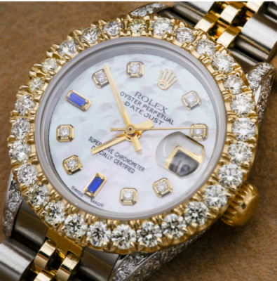 ROLEX DATEJUST 69173 2コマ Rolex Datejust 26mm 69173 MOP Dial Two-Tone Jubilee Bracelet