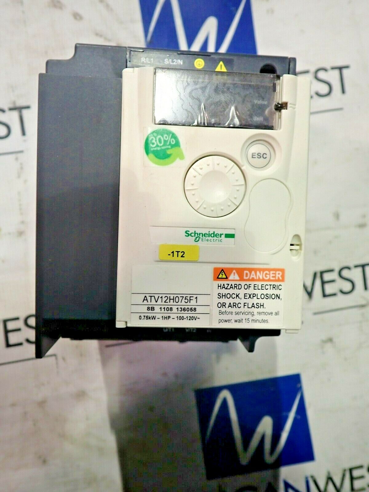 Schneider Electric Altivar ATV12H075F1 1 HP 0.75kW VFD 4.2A 120v 240v 1-3 Phase