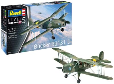 Revell 03886 Schul und Trainigsflugzeug Bücker Bü 131 D  Bausatz 1:32 NEU
