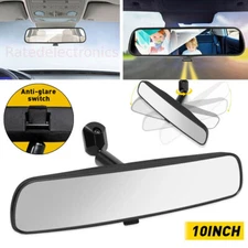 Universal Interior 10 Inch Rearview Inside Wide Rear View Mirror Adhesive Kit US