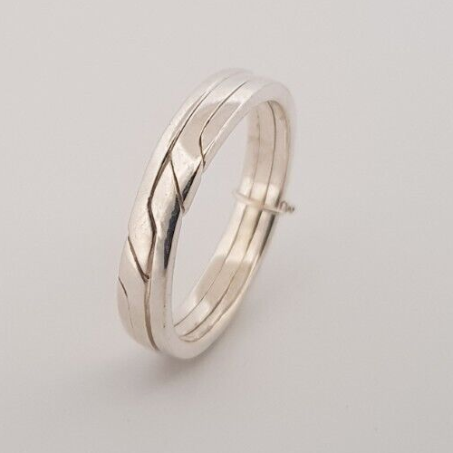 band Turkish puzzle ring 925 sterling silver hanmade puzzle ring