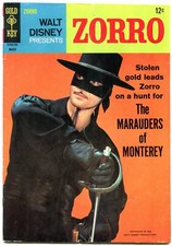 Zorro 5 1967- Dell Comics-- Walt Disney- Guy Williams VG
